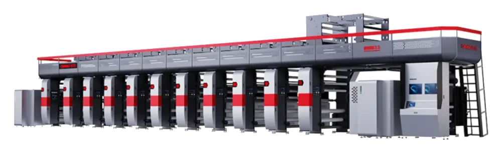 Ten-colour rotogravure printing machine